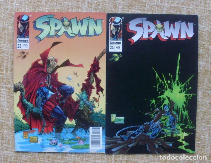 C&oacute;mics: Spawn, n&ordm; 23 y 24, 1996, Image, World Comics, Planeta DeAgostini, Kevin Conrad - Foto 1