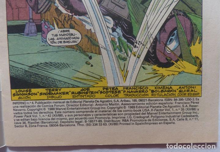 C&oacute;mics: Comic Factor X-INFERNO,Comics Forum,1988,Marvel, Stan Lee, Numero 4 - Foto 4