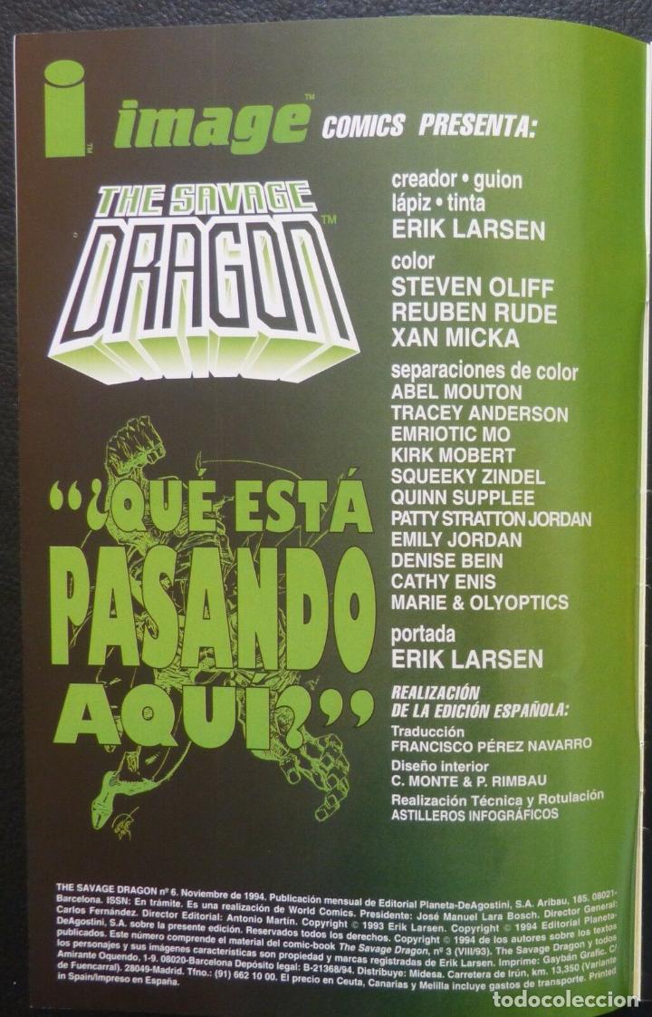 C&oacute;mics: Comic The Savage DRAGON,World Comics,N&ordm; 6,Image,Planeta,1994 - Foto 2