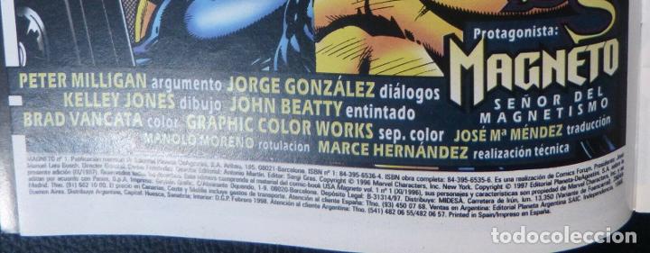 C&oacute;mics: Comic MAGNETO,Numero 1 de 4,Marvel Comics,Forum,1998 - Foto 3