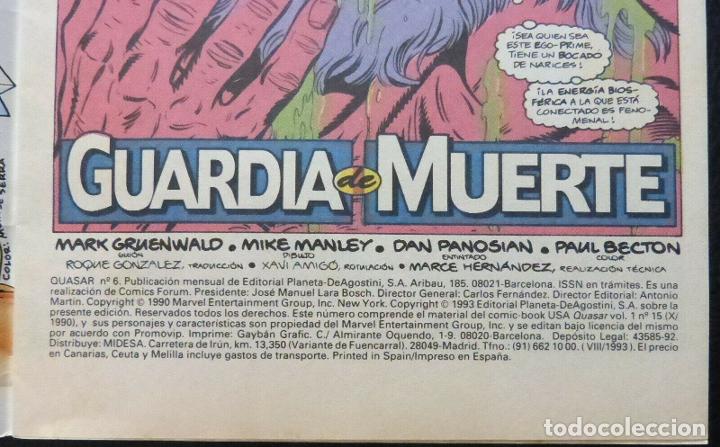 C&oacute;mics: Comic Quasar,viaje al misterio,Marvel,Comics,Forum,Numero 6,1993. - Foto 2