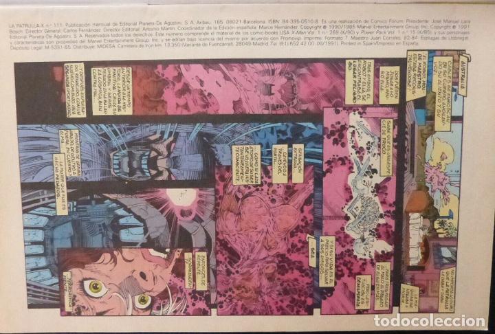 C&oacute;mics: Comic Patrulla X,N&ordm; 111,Marvel Comics,Forum,1991, Picara reducida - Foto 2