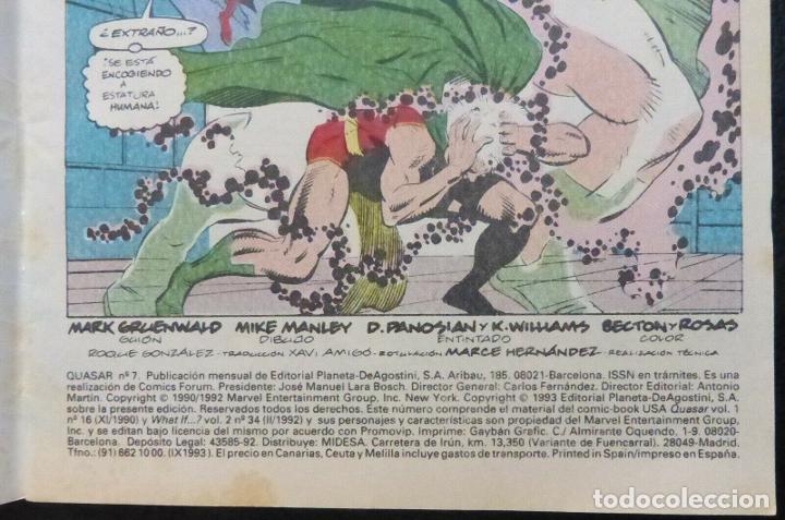 C&oacute;mics: Comic Quasar,Viaje al misterio, 1993,Numero 7,Marvel,Comics,Forum. - Foto 3
