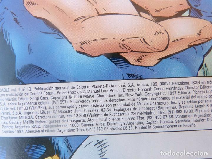 C&oacute;mics: Comic CABLE,N&ordm; 13-VOL II, A&ntilde;o 1997,Marvel Comics,Forum - Foto 6