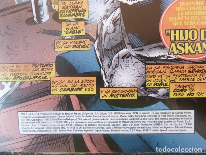 C&oacute;mics: Comic CABLE,N&ordm; 9-VOL II- A&ntilde;o 1996,Marvel Comics,Forum. - Foto 4