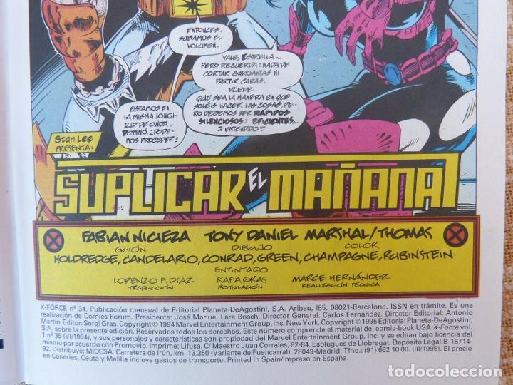 C&oacute;mics: Comic, X Force, n&uacute;mero 34,Forum, Marvel Comic, Jeph Loeb, Bud LaRosa, a&ntilde;o 1995 - Foto 7