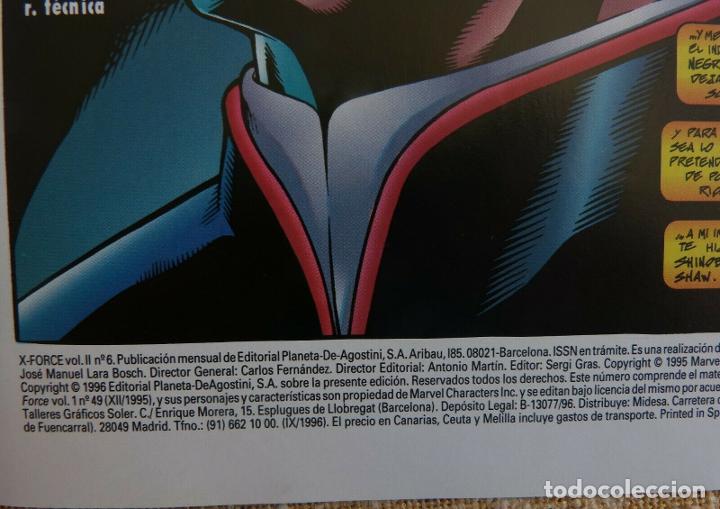 C&oacute;mics: Comic, X Force, n&uacute;mero 6, Vol&uacute;men II, Forum, Marvel Comic, Jeph Loeb, 1996 - Foto 6