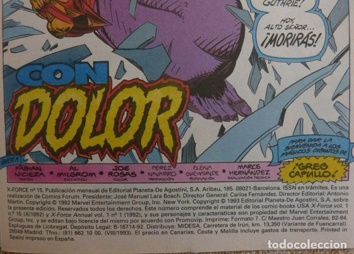 C&oacute;mics: Comic, X Force, n&uacute;mero 15,Forum, Marvel Comic, Jeph Loeb, Bud LaRosa,1993 - Foto 2