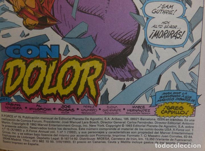 C&oacute;mics: Comic, X Force, n&uacute;mero 15,Forum, Marvel Comic, Jeph Loeb, Bud LaRosa,1993 - Foto 6