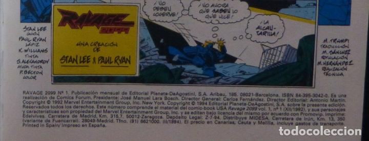 C&oacute;mics: Comics RAVAGE 2099,Numero 1 de 12,Stan Lee,1994,Marvel,Forum Comics - Foto 4