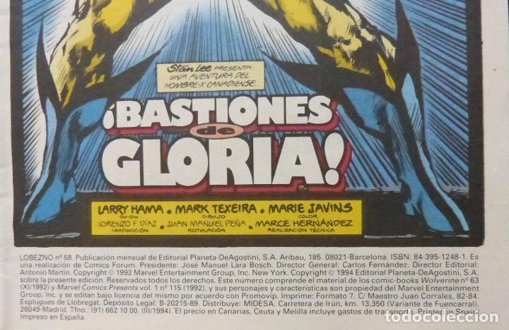 C&oacute;mics: Comic Lobezno,a&ntilde;o 1994,numero 58,Marvel comics,Forum - Foto 6