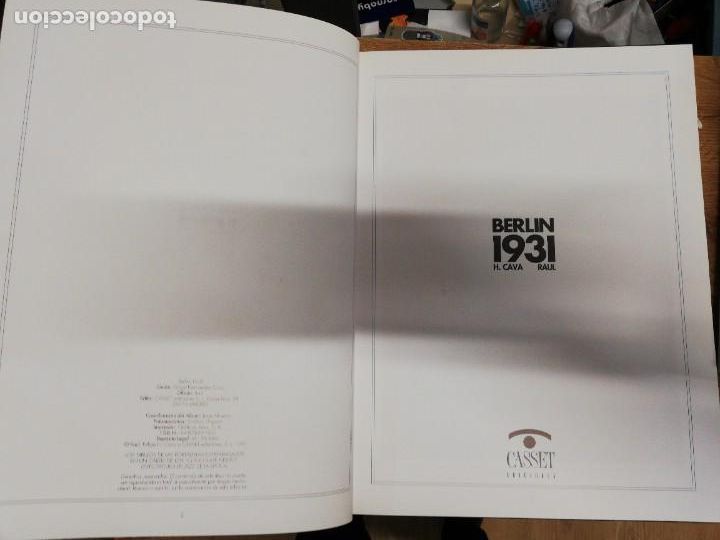 C&oacute;mics: BERL&Iacute;N 1931. H. CAVA - RA&Uacute;L. CASSET EDICIONES, 1991. - Foto 3