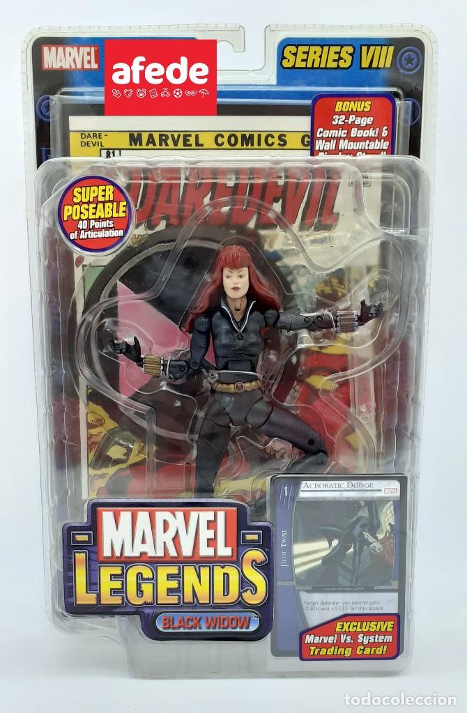 C&oacute;mics: FIGURA BLACK WINDOW (MARVEL LEGENDS) CON COMIC DE DARE DEVIL. BLISTER ORIGINAL - Foto 1