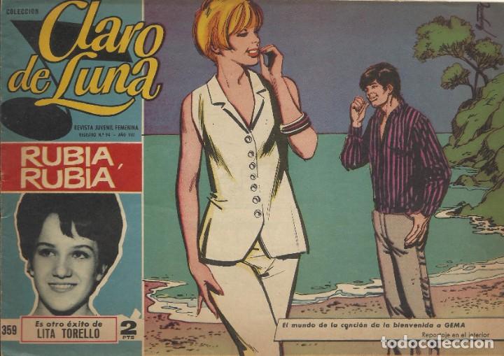 Fumetti: Claro de luna. N&ordm; 359. 1959. Revista infantil femenina. 15x21 cm. Buen estado con signos de la edad.
