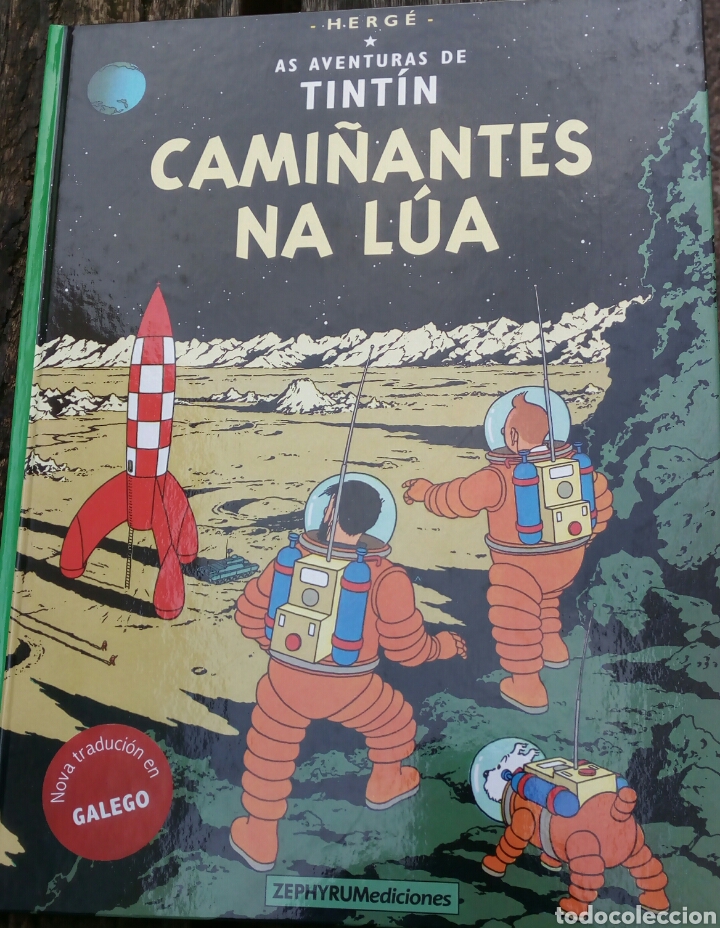 C&oacute;mics: TINT&Iacute;N - CAMI&Ntilde;ANTES NA L&Uacute;A. EDICI&Oacute;N EN GALLEGO. RARA - Foto 1