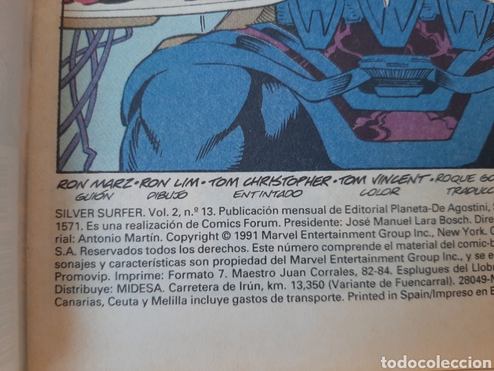 C&oacute;mics: MARVEL The Silver Surfer 1992 Espa&ntilde;a Vol 2 #13 - Foto 2