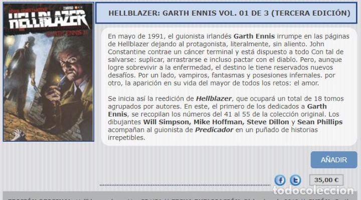 C&oacute;mics: NUEVOS (n&ordm; 2 precintado) ver ---- HELLBLAZER: GARTH ENNIS 1 2 - VERTIGO ECC - 1&ordf; ed 2015 - Foto 6