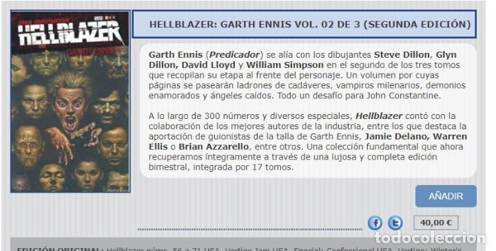 C&oacute;mics: NUEVOS (n&ordm; 2 precintado) ver ---- HELLBLAZER: GARTH ENNIS 1 2 - VERTIGO ECC - 1&ordf; ed 2015 - Foto 7