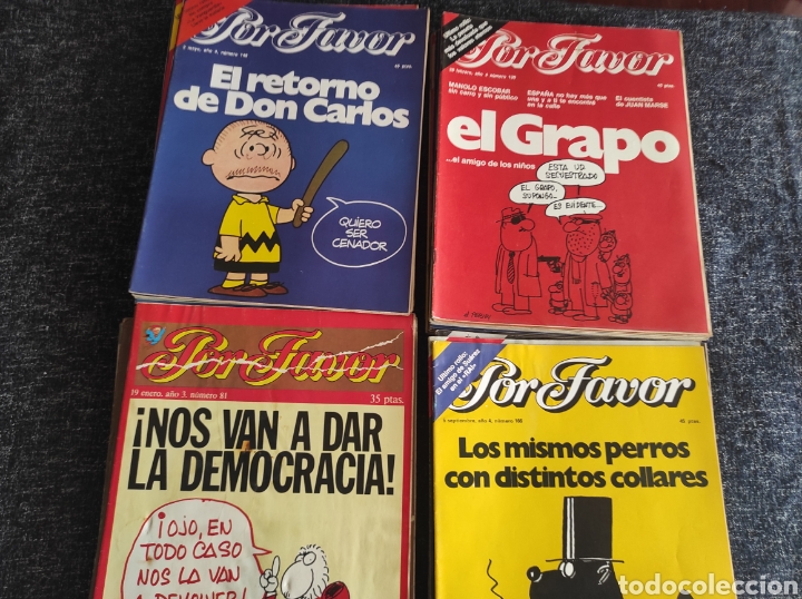 Comics: REVISTA POR FAVOR - LOTE DE 57 EJEMPLARES ( HUMOR GRAFICO ) - EDITADO: A&Ntilde;OS 70