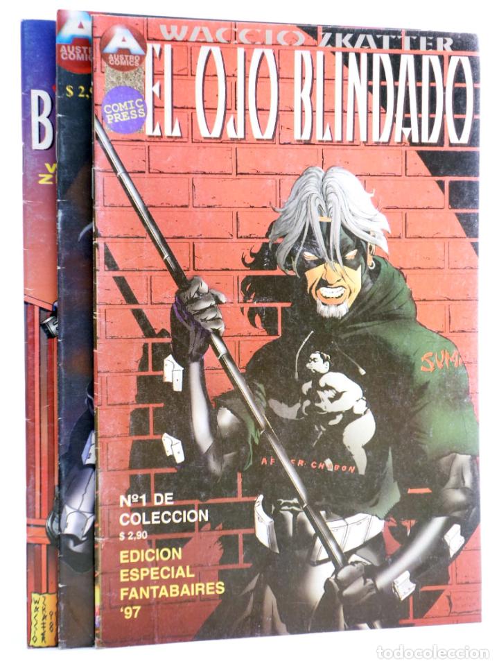 Comics: EL OJO BLINDADO 1 2 3. COMPLETA (Waccio Zkatter) Comic Press, 1997. OFRT