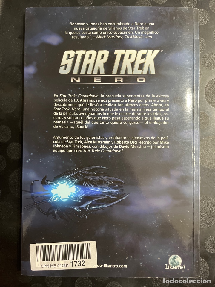 C&oacute;mics: STAR TREK : NERO Ed DRAKUL LIKANTRO ( 2010 ) - Foto 2