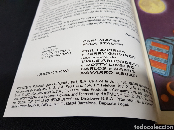 C&oacute;mics: Comic Robotech Macross Saga 1985 n⁰1-2-3-4 Editorial IRU S.A. - Foto 12