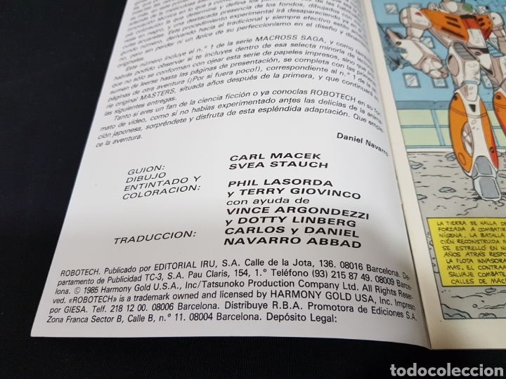 C&oacute;mics: Comic Robotech Macross Saga 1985 n⁰1-2-3-4 Editorial IRU S.A. - Foto 25