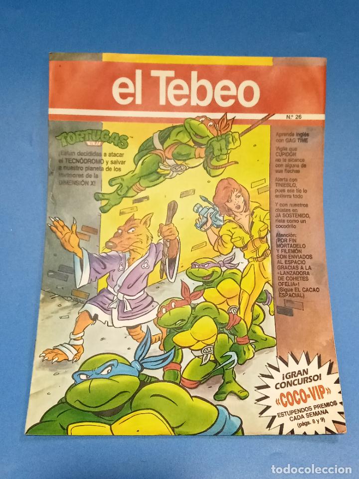 C&oacute;mics: EL TEBEO. N&ordm; 26. EDICIONES B. 1991. MORTADELO Y FILEM&Oacute;N, TORTUGAS NINJA - Foto 1
