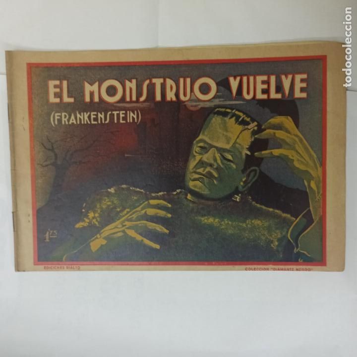 C&oacute;mics: ANTIGUO COMIC TBO ORIGINAL EL MONSTRUO VUELVE FRANKENSTEIN ED RIALTO COLECCION DIAMANTE NEGRO