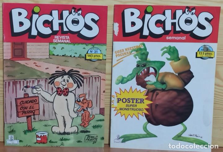 BICHOS SEMANAL 2 EJEMPLARES NUMEROS 2 Y 31 - A&Ntilde;O 1986.