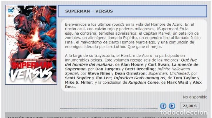 C&oacute;mics: NUEVO (precintado) - BATMAN VERSUS - SUPERMAN VERSUS - ECC 2017 2018 - carton&eacute; - Foto 5