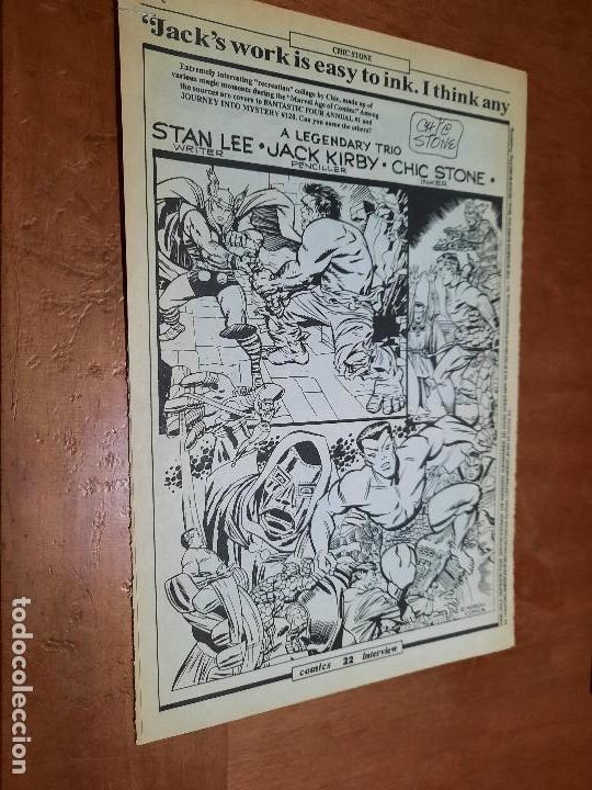 Comics: CHIC STONE. ENTREVISTA . 12 P&Aacute;GINAS EN INGL&Eacute;S. EXTRAIDO DE REVISTA. DESCONOCEMOS REVISTA.