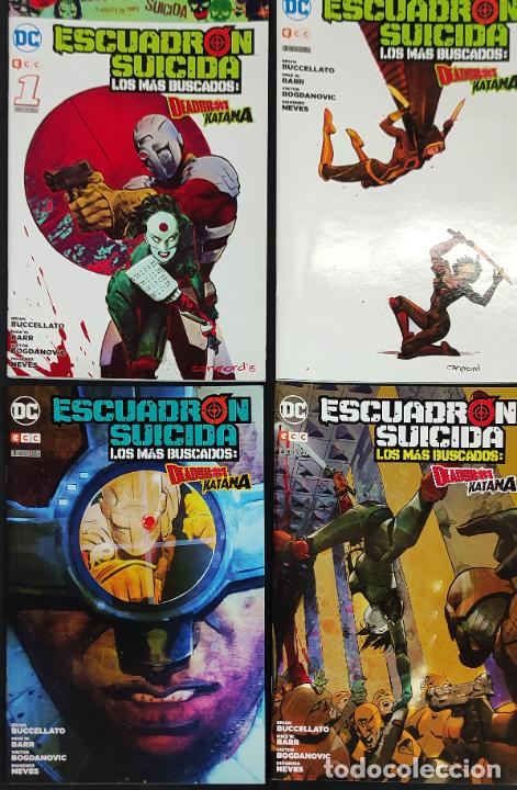 C&oacute;mics: ESCUADRON SUICIDA LOS MAS BUSCADOS - DEADSHOT Y KATANA - N&ordm; 1 AL N&ordm; 4 - ECC - Foto 1