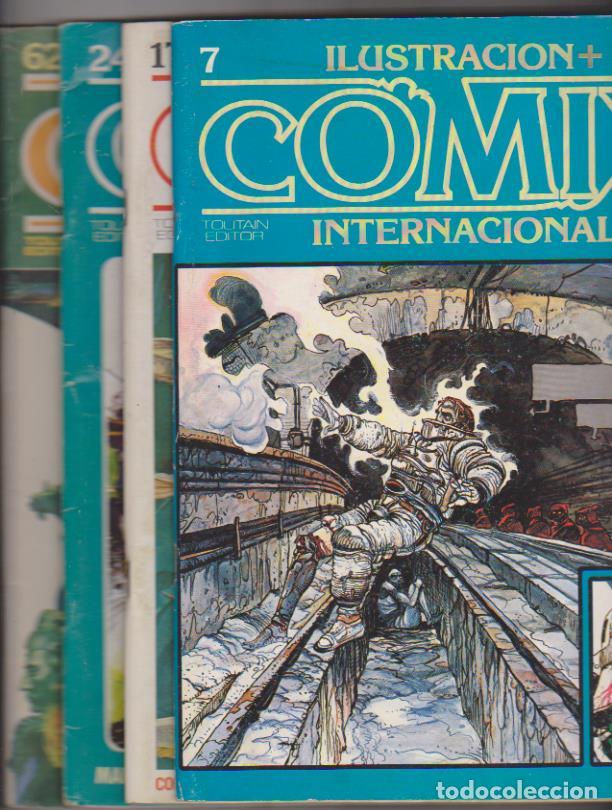 Comics: Ilustraci&oacute;n + Comix. Lote de 4 ejemplares: 7, 17, 24 y 62