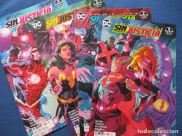 C&oacute;mics: DC / LIGA DE LA JUSTICIA - SIN JUSTICIA &middot; OBRA COMPLETA 4 GRAPAS &middot; ECC - Foto 1