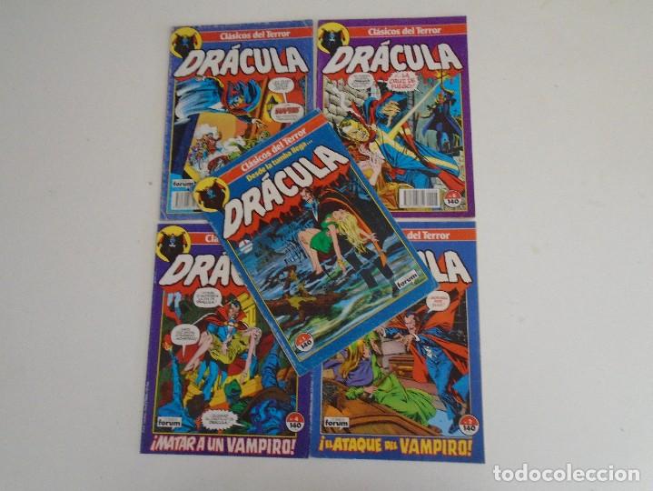 C&oacute;mics: COMIC . LOTE X 5 . DR&Aacute;CULA . CL&Aacute;SICOS DEL TERROR . FORUM . N&ordm; 1 - Foto 1