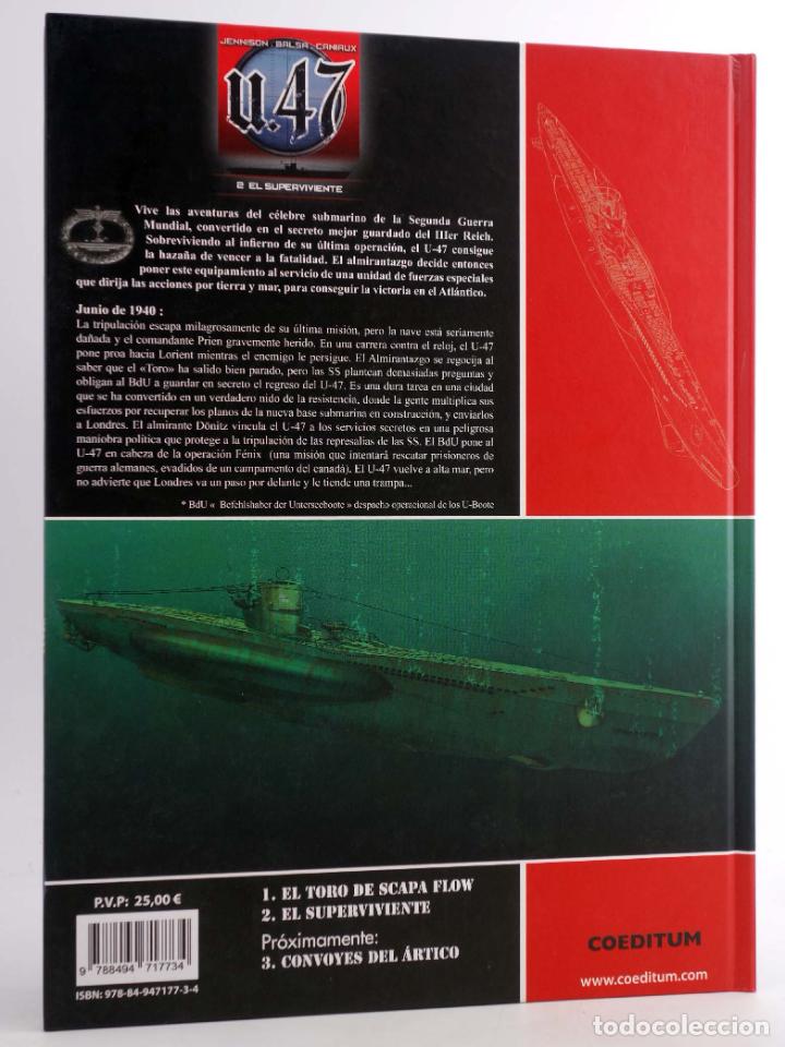 C&oacute;mics: U-47 2. El superviviente (Jennison / Balsa / Caniaux) Coeditum, 2017. NVED - Foto 2