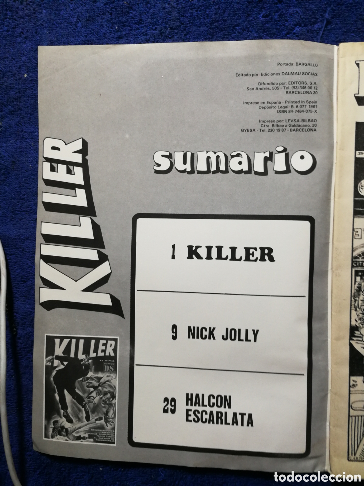 C&oacute;mics: Killer. Comics ds. N&uacute;mero 6. Dalmau socias - Foto 3