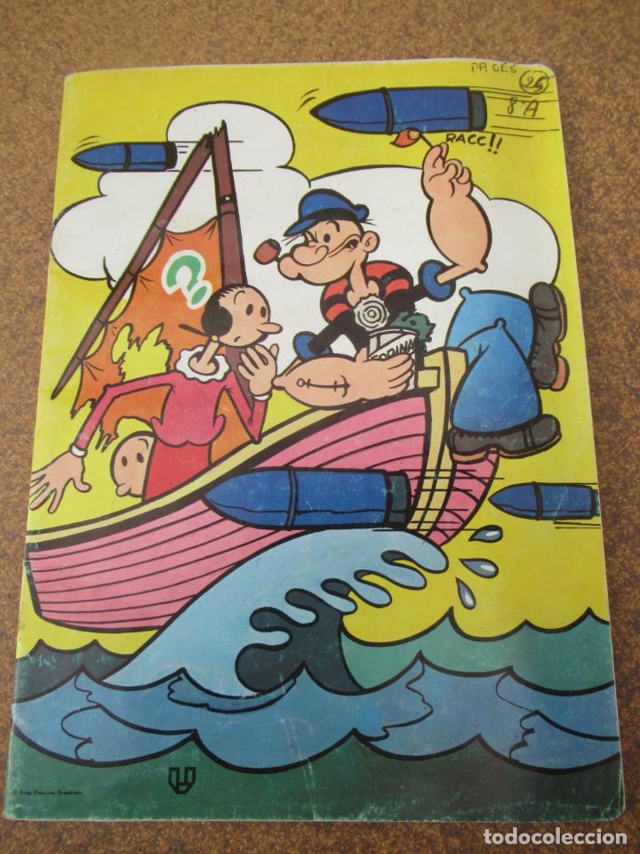 C&oacute;mics: Popeye - Libreta escolar usada que incluye portada y 3 c&oacute;mics de Popeye. - Foto 1
