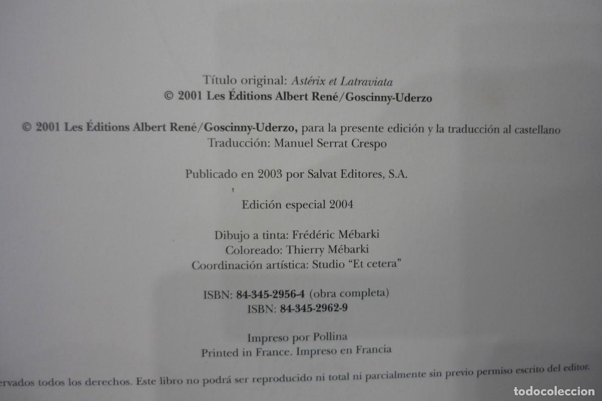C&oacute;mics: AST&Eacute;RIX Y LA TRAVIATA, DE UDERZO. SALVAT 2004. - Foto 6