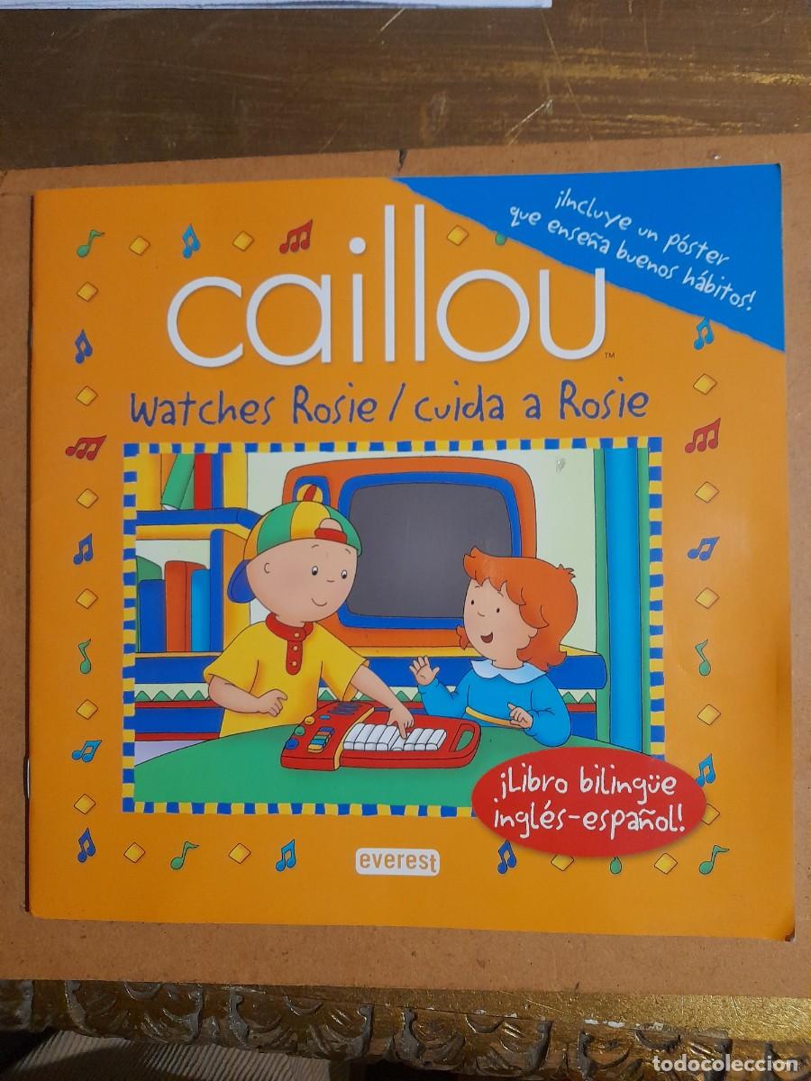 C&oacute;mics: Caillou cuida a Rossi libro biling&uuml;e ingl&eacute;s espa&ntilde;ol - Foto 1