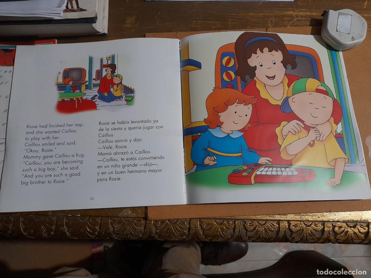 C&oacute;mics: Caillou cuida a Rossi libro biling&uuml;e ingl&eacute;s espa&ntilde;ol - Foto 3