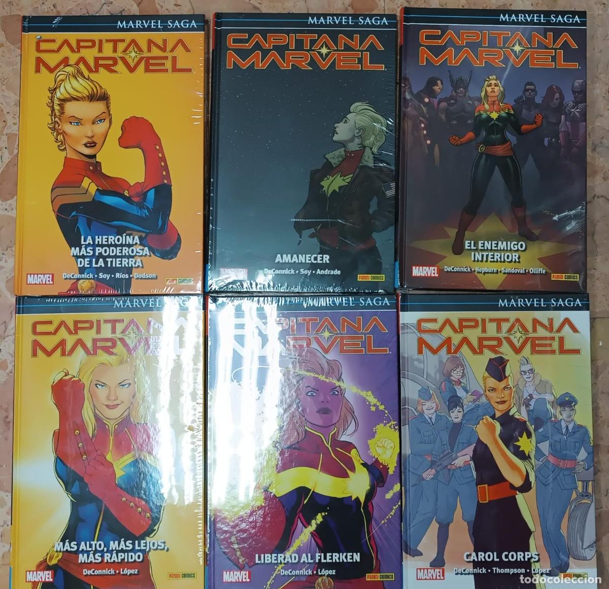 C&oacute;mics: CAPITANA MARVEL MARVEL SAGA COMPLETO 1-2-3-4-5-6 PANINI - Foto 1
