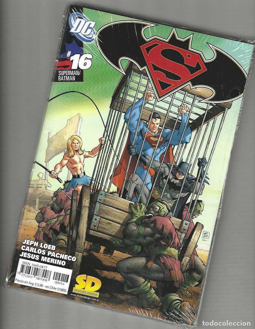 C&oacute;mics: SUPERMAN / BATMAN N&ordm; 16 - STICKER DESIGNS SD - MUY RARO !! - Foto 1