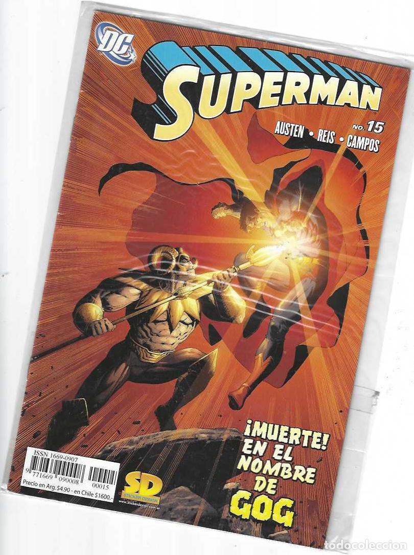 C&oacute;mics: SUPERMAN N&ordm; 15- STICKER DESIGNS SD - MUY RARO !! - Foto 1