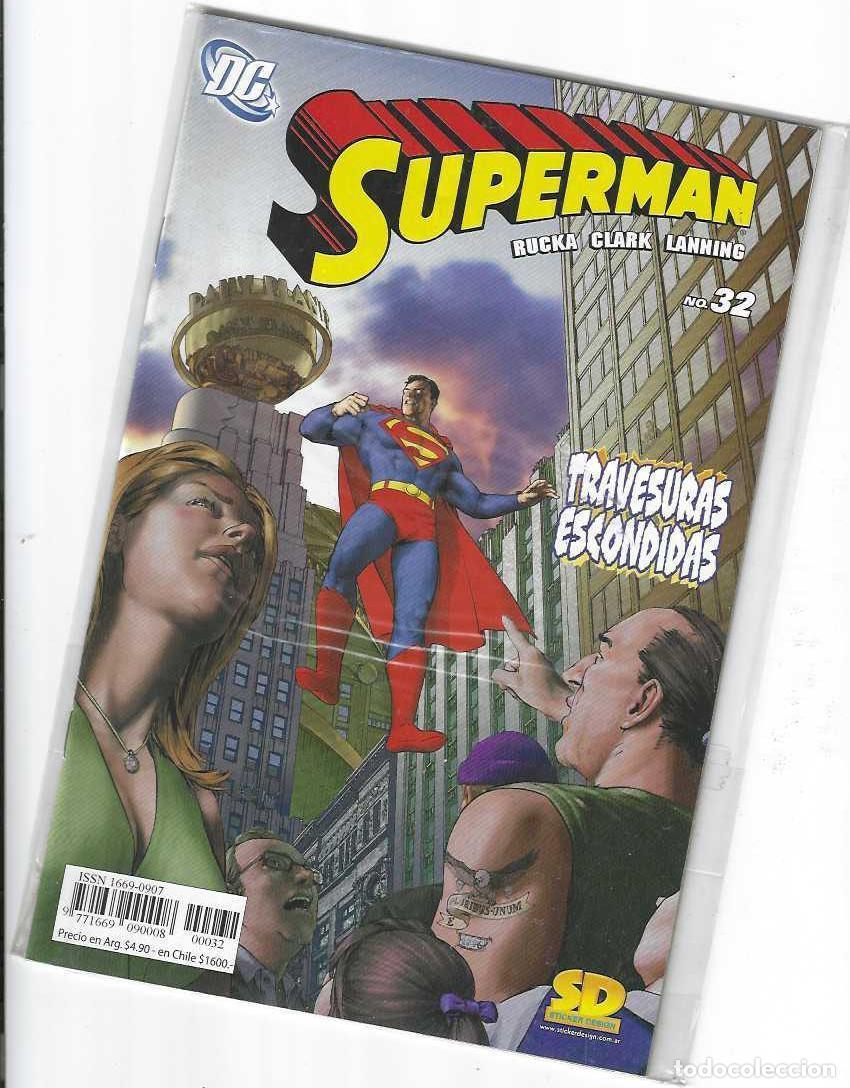 C&oacute;mics: SUPERMAN N&ordm; 32 - STICKER DESIGNS SD - MUY RARO !! - Foto 1