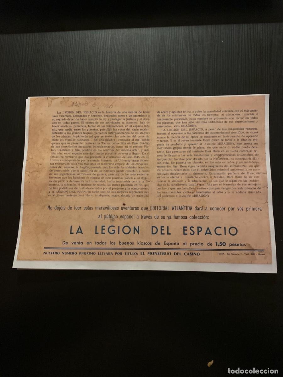 C&oacute;mics: Comic la legi&oacute;n del espacio editorial Atl&aacute;ntida fotocopia - Foto 2