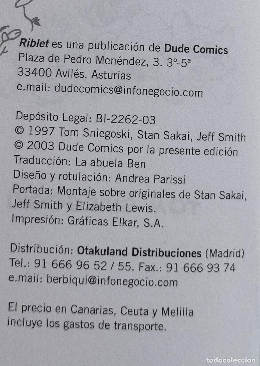 C&oacute;mics: RIBLET - EDITORIAL DUDE 1987. - Foto 7
