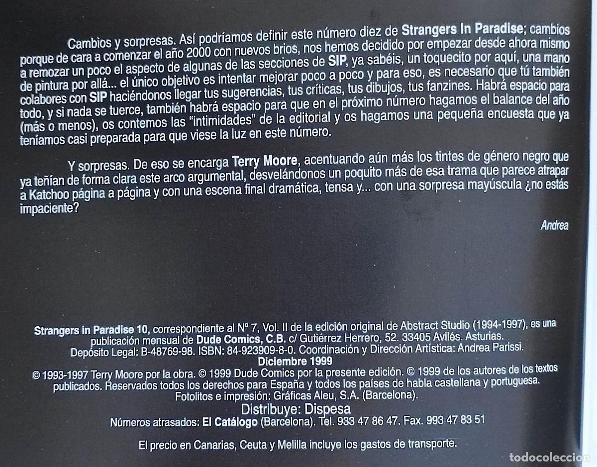 C&oacute;mics: STRANGERS IN PARADISE - EDITORIAL DUDE COMICS 1999. - Foto 7