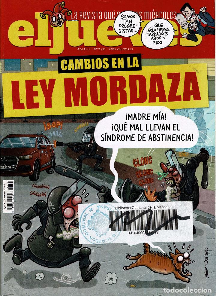 C&oacute;mics: Revista El Jueves n&ordm; 2321.ediciones RBA.(procede biblioteca)